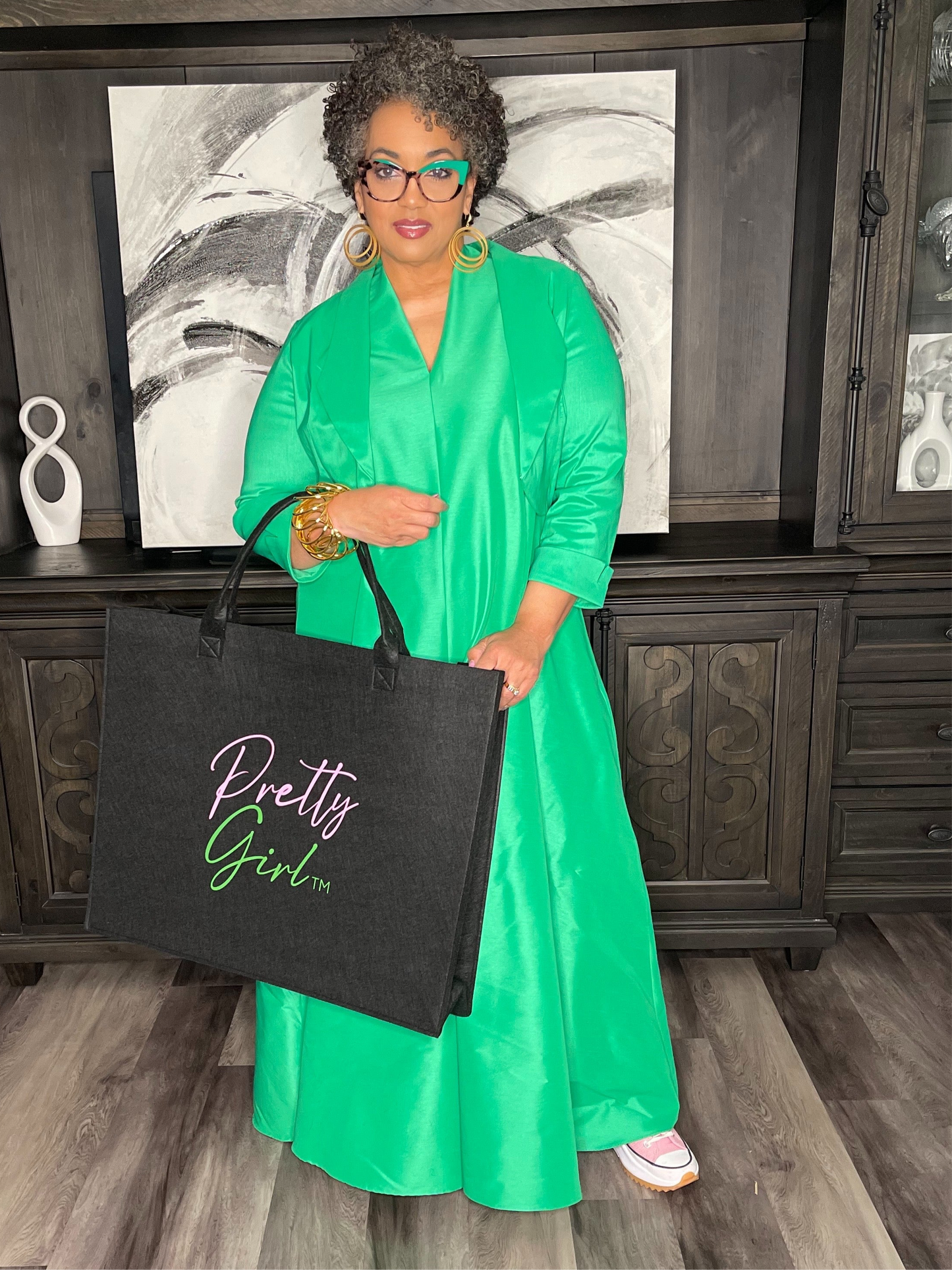 Reusable AKA® Felt Shopping Bags | Pretty Girl