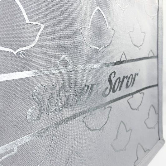 Silver Soror® Canvas Tote | 14" x 12"