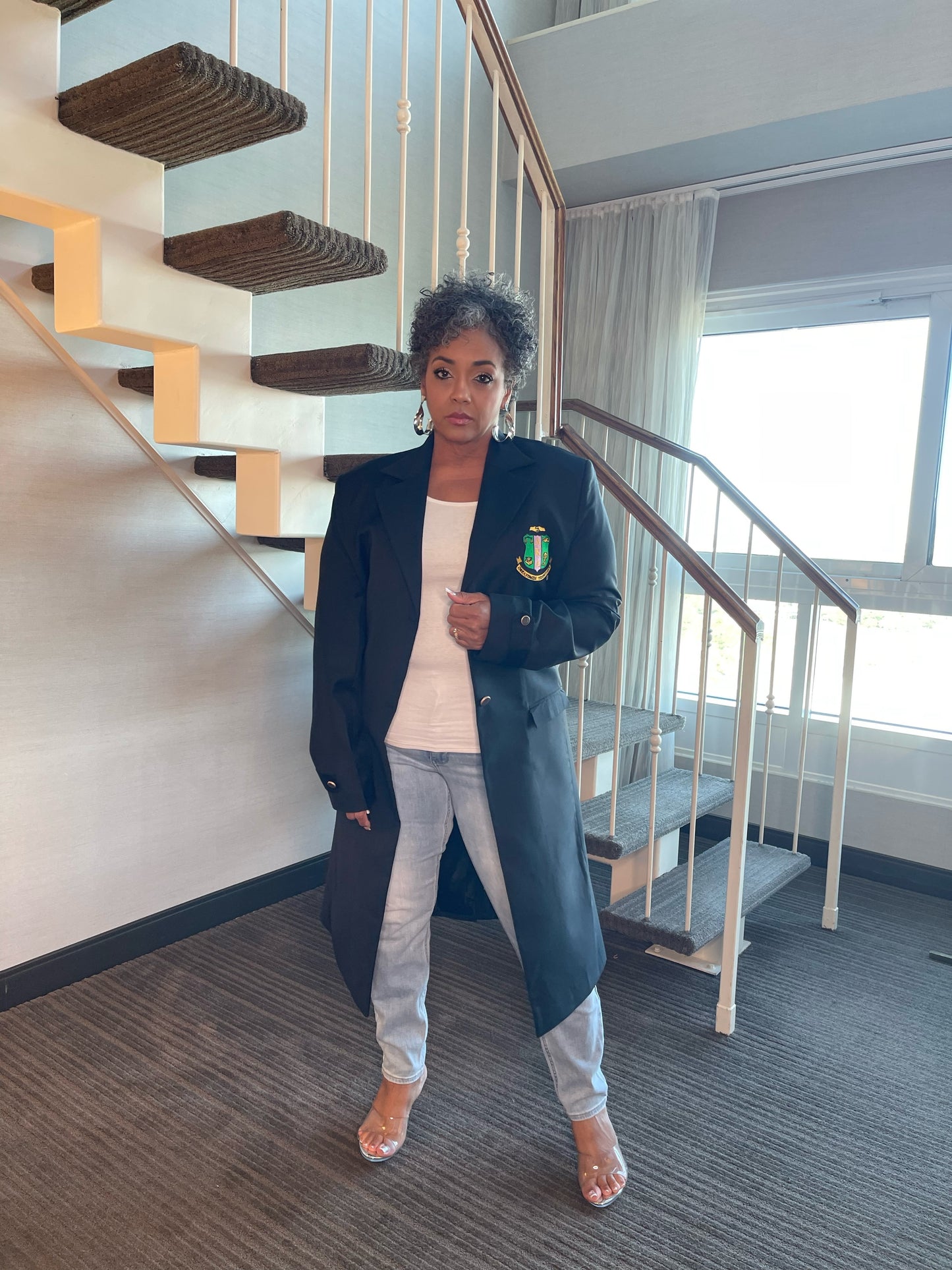 AKA® Coat of Arms Trench Blazer