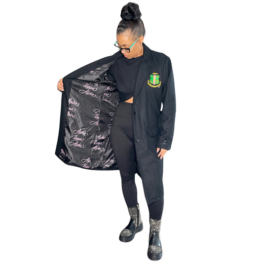 AKA® Wool Coat with Alpha Kappa Alpha® Lining