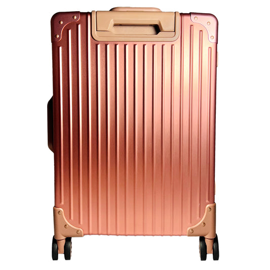 Checked Metal Luggage | 24"