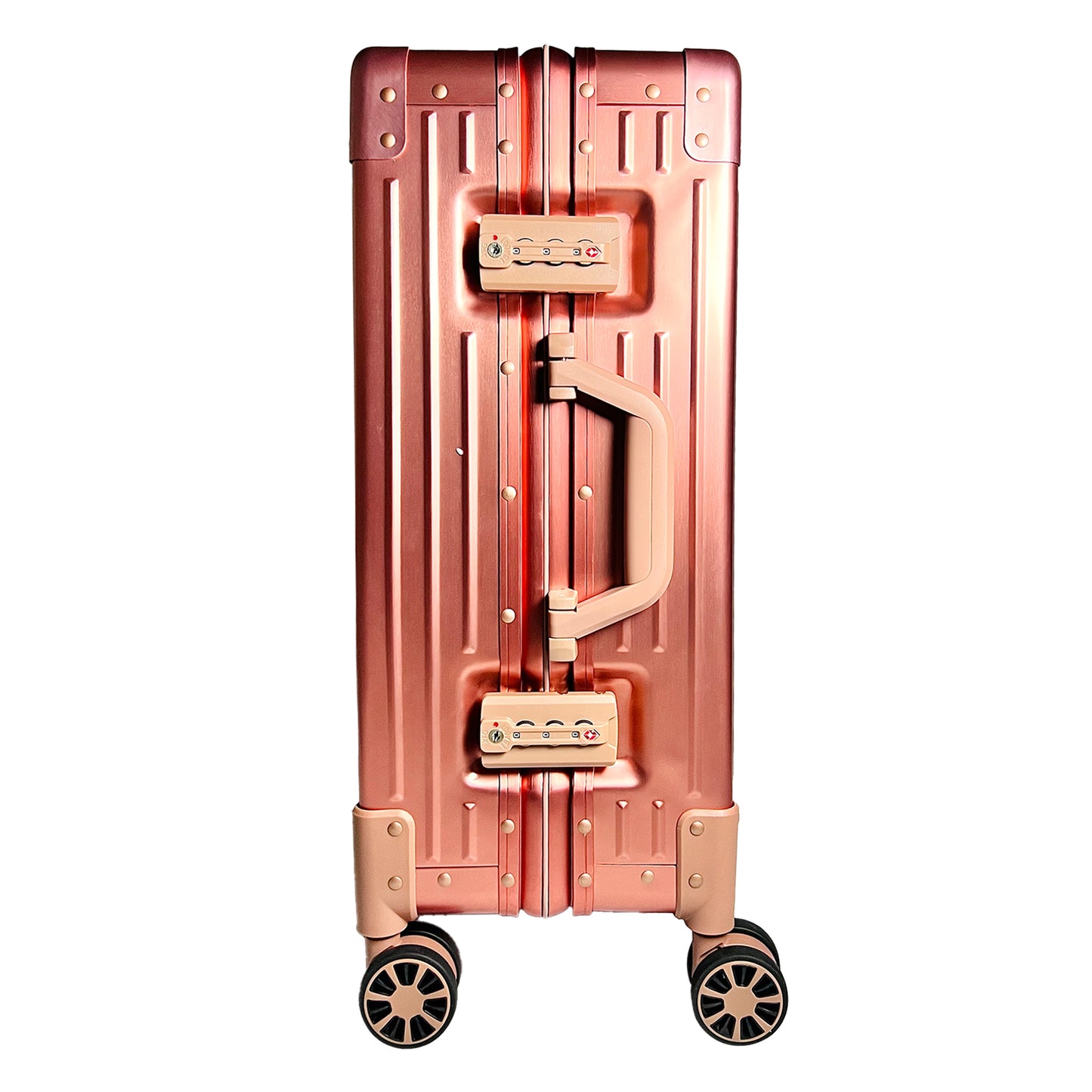 Checked Metal Luggage | 24"