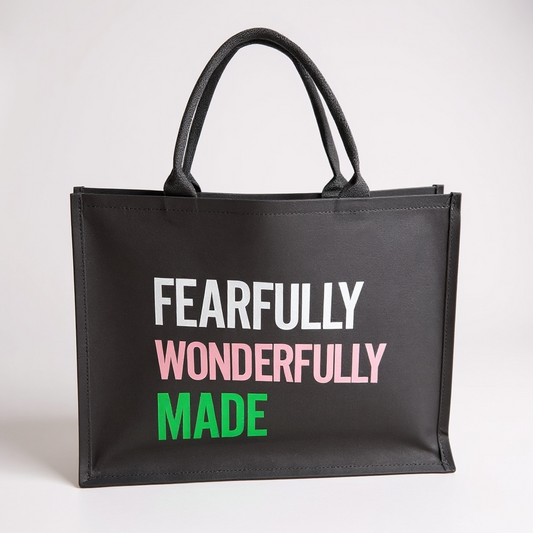 Fearfully Wonderfully Made Canvas Tote