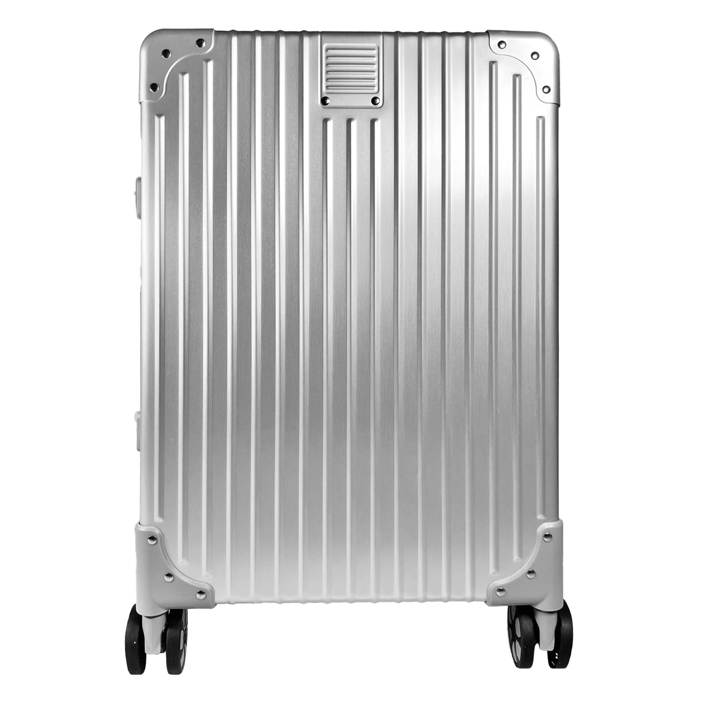 Checked Metal Luggage | 24"