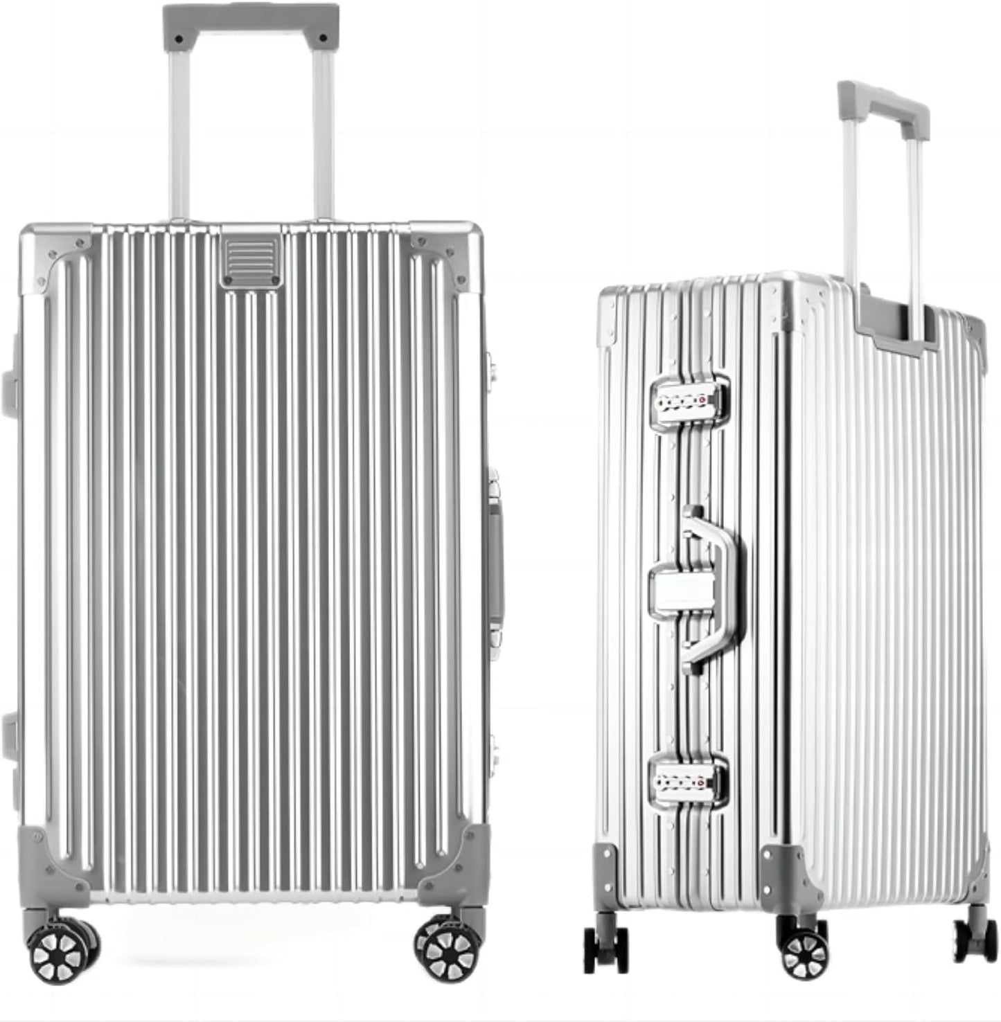 Checked Metal Luggage | 24"