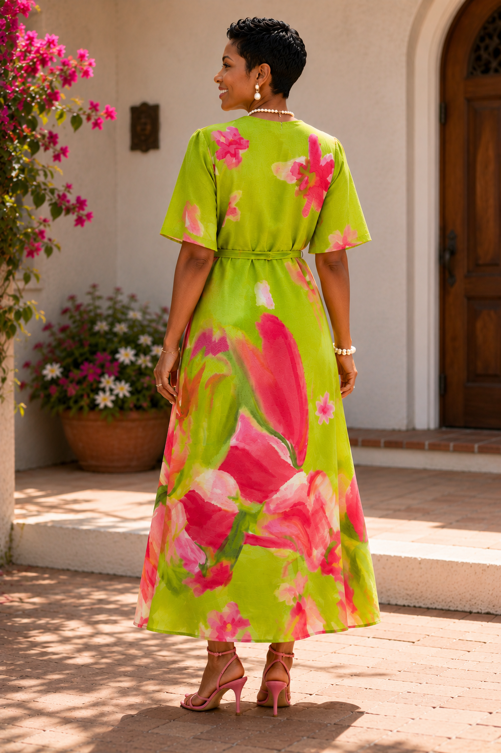 Watercolor Bloom Bounce Dress