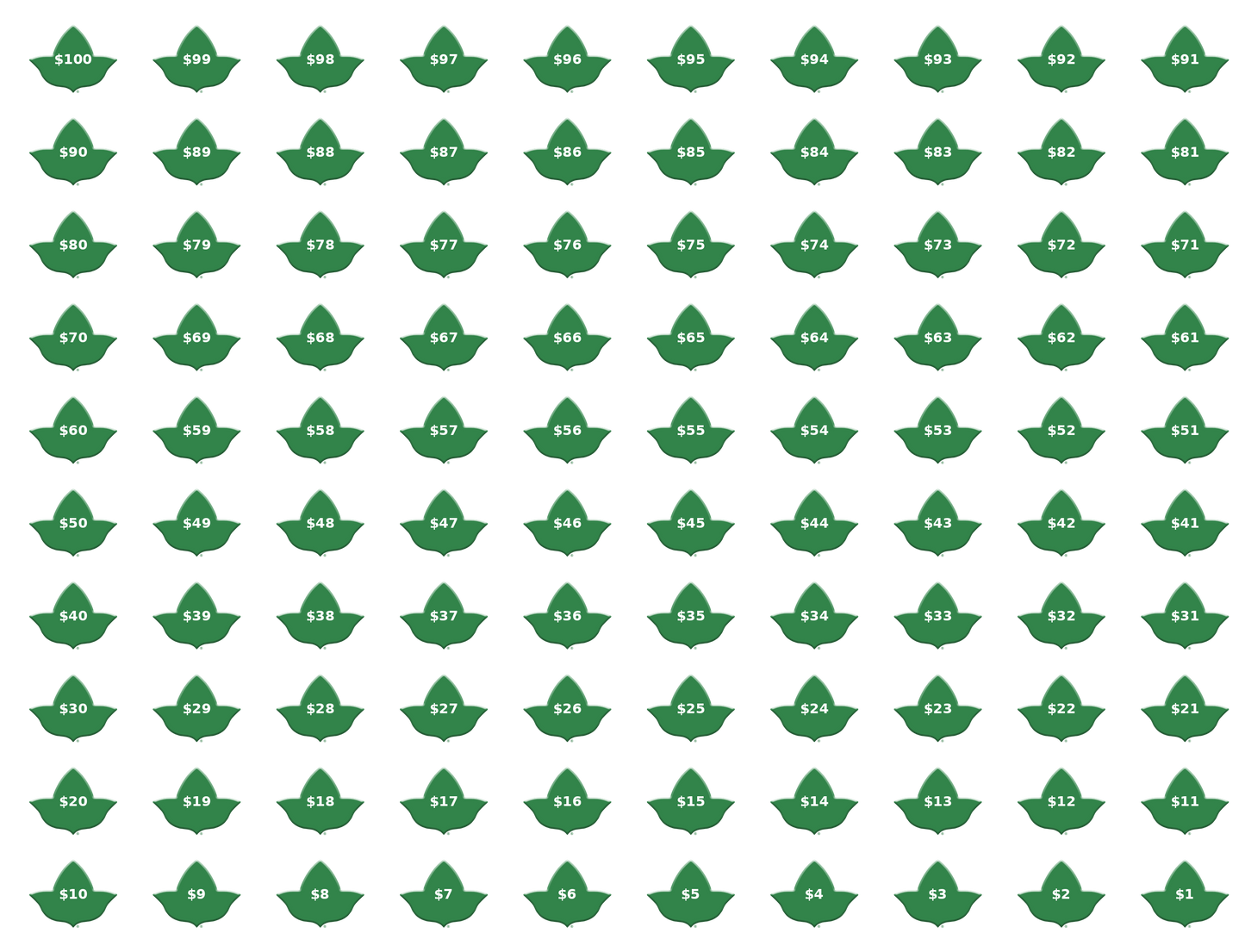 Alpha Kappa Alpha® Savings Challenge | 100 Envelope
