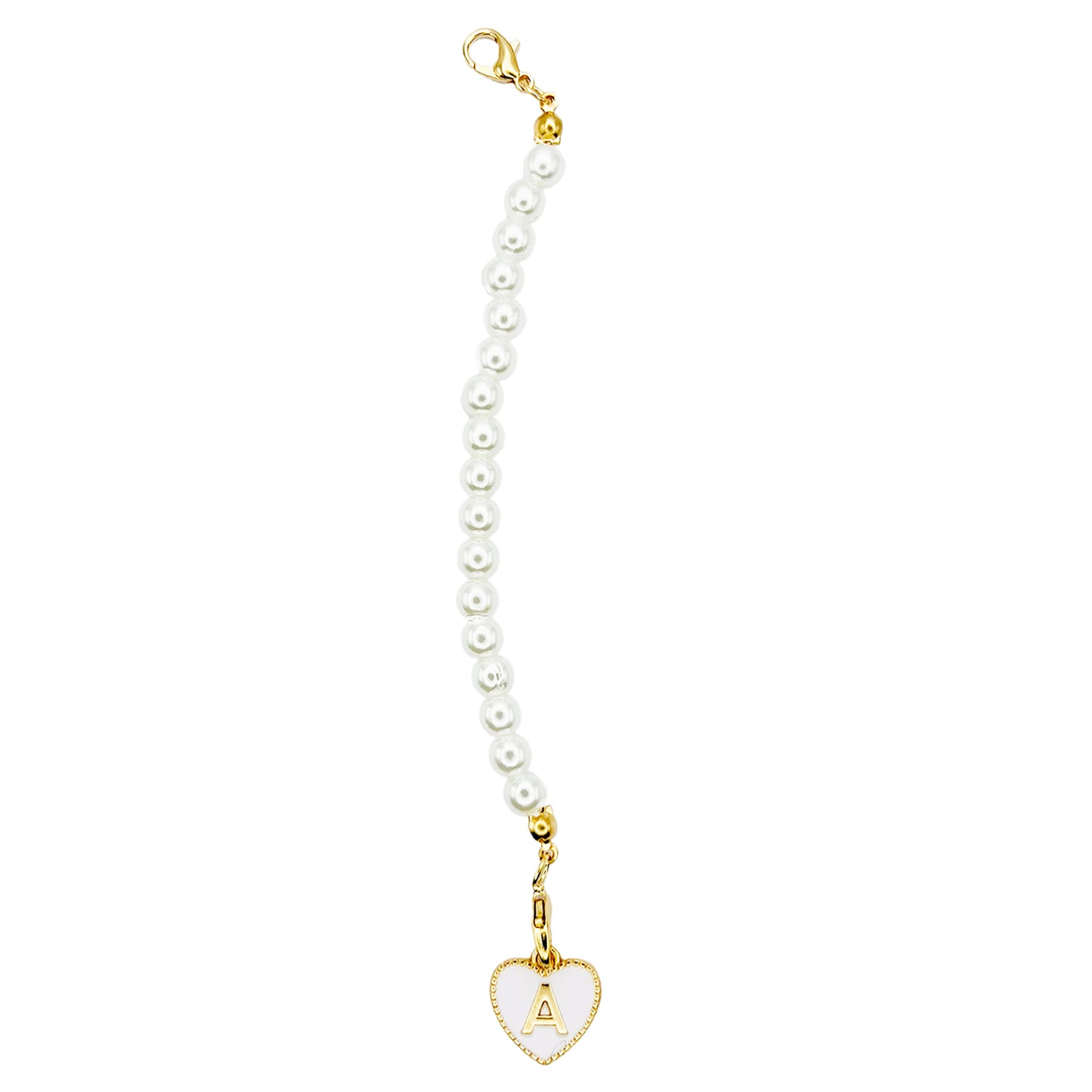 Tumbler Charm | Heart | Pearls