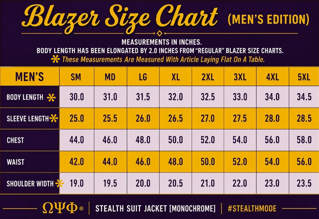 ΩΨΦ® Escutcheon Blazer | Stealth