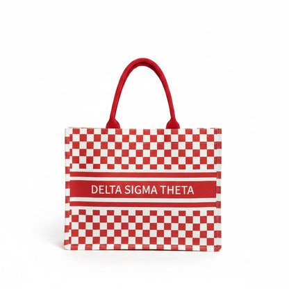 Delta Sigma Theta® Checkered Tote [Canvas]