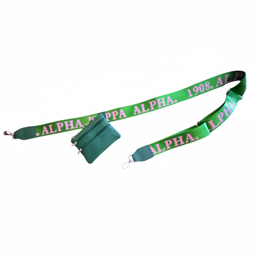 Bag Strap with Coin Purse | Alpha Kappa Alpha® + 1908®