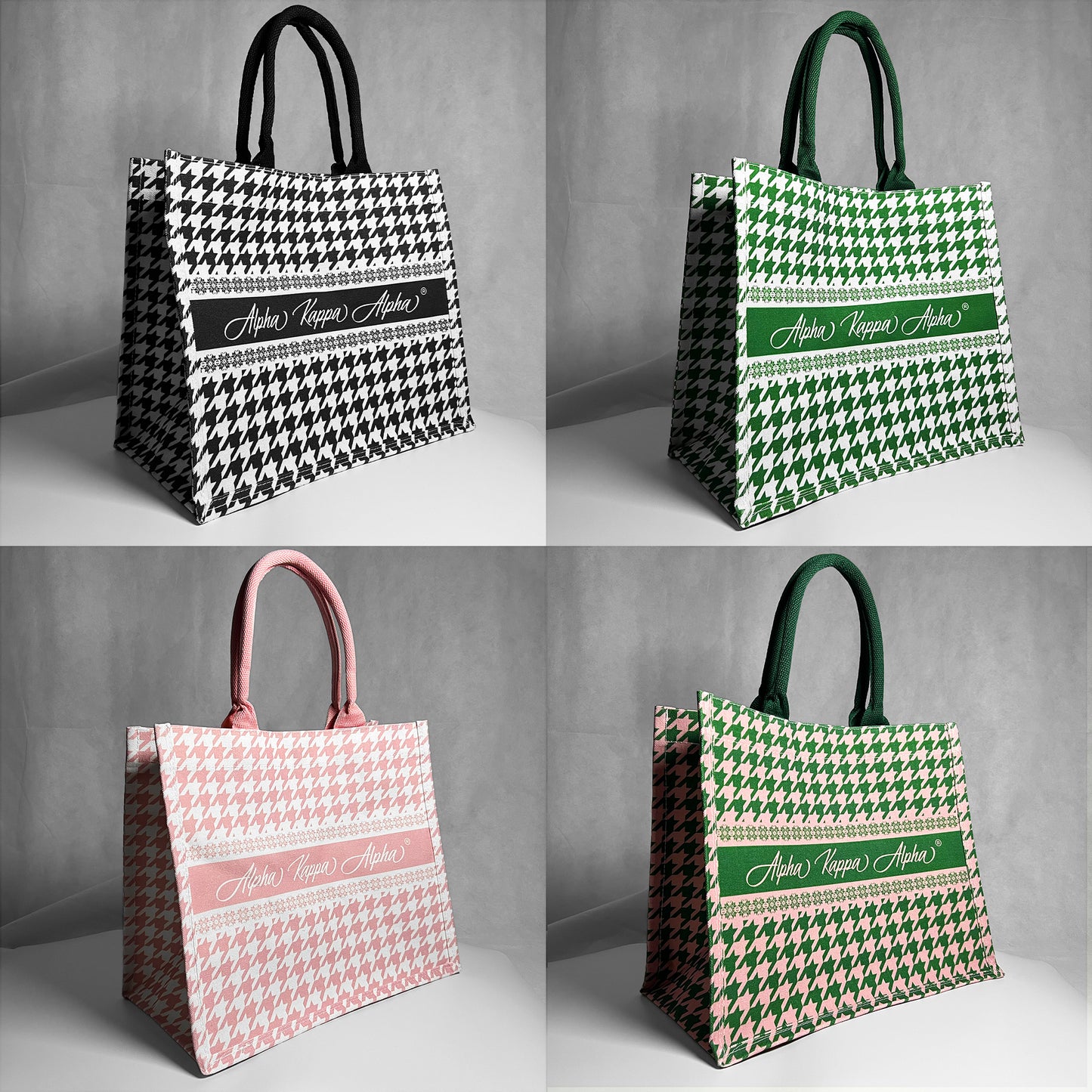 Alpha Kappa Alpha® Houndstooth Tote [Canvas]