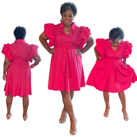 Pink Midi Dress