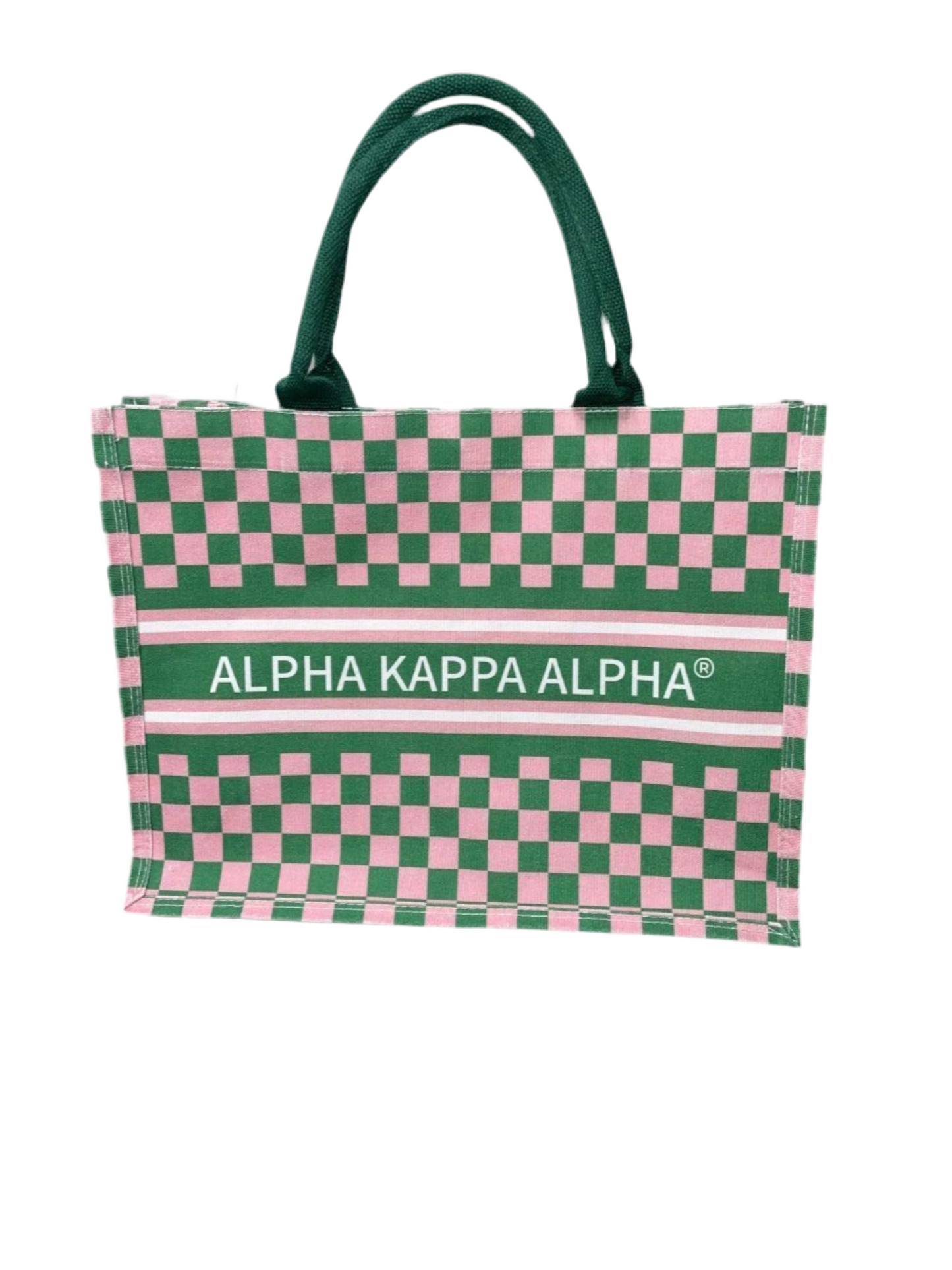 Alpha Kappa Alpha® Checkered Tote [Canvas]