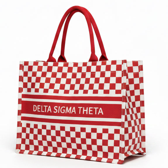 Delta Sigma Theta® Checkered Tote [Canvas]