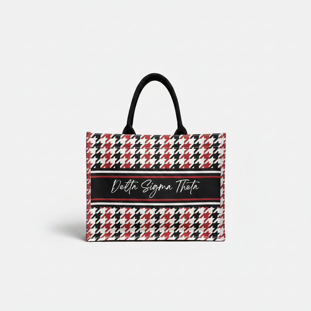 Delta Sigma Theta® Houndstooth Tote [Canvas]