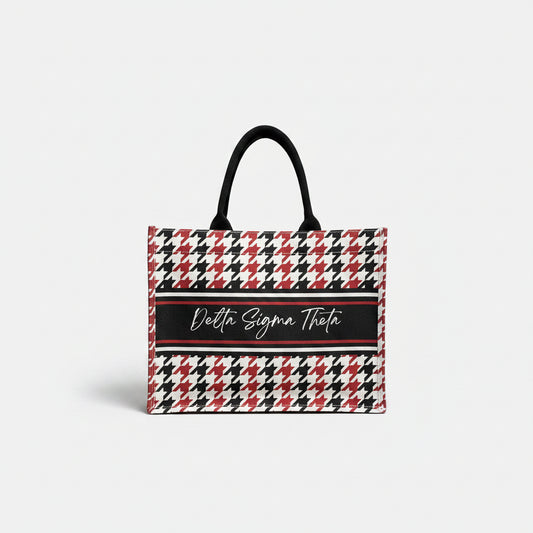 Delta Sigma Theta® Houndstooth Tote [Canvas]