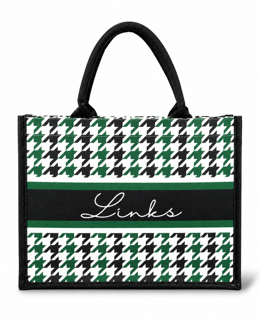 Links Houndstooth Canvas Tote (Two Options)