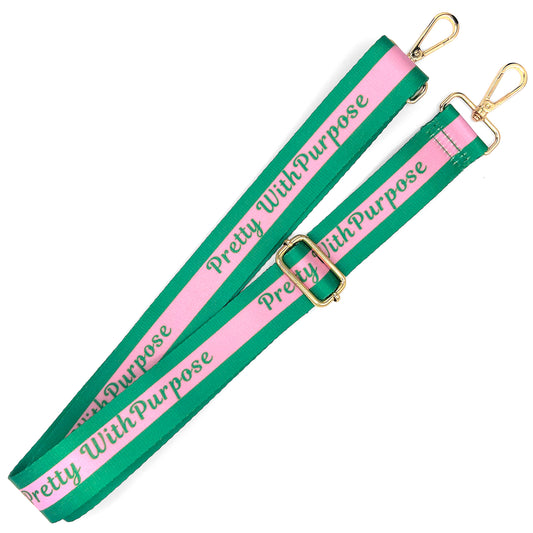 Bag Strap | Color Block - Pink + Green