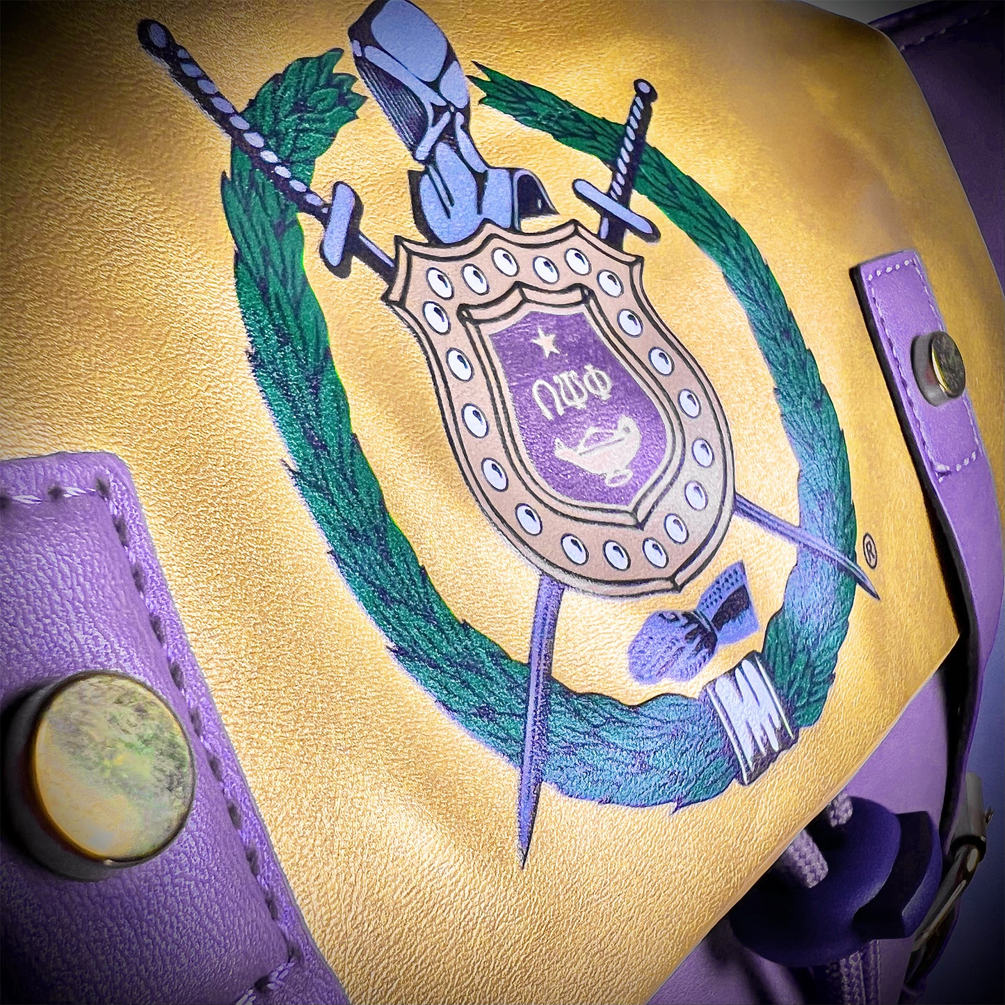 ΩΨΦ® + Escutcheon Backpack [Purple/Gold]