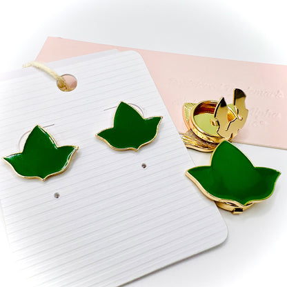 Ivy® Button Covers + Earrings [Set]