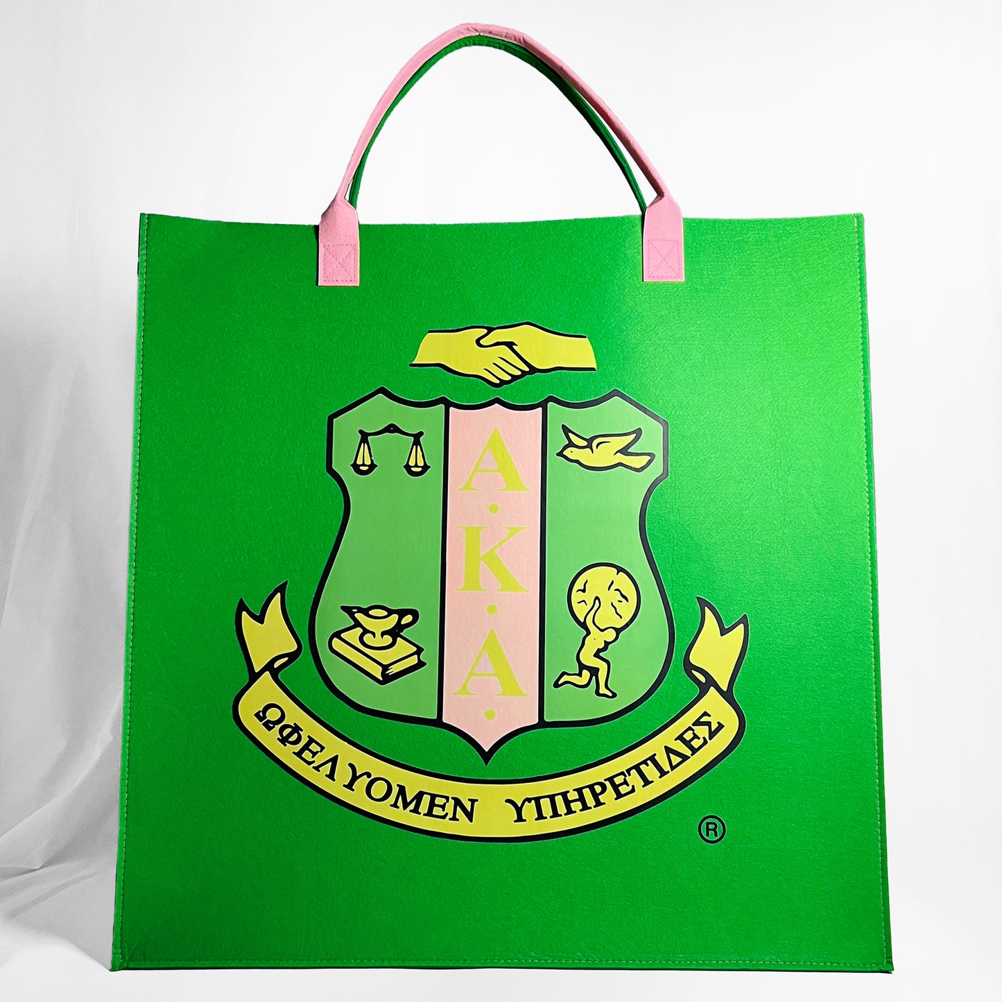 [NEW] AKA® Coat of Arms Felt Bag [Mega 24” x 24” x 6”]