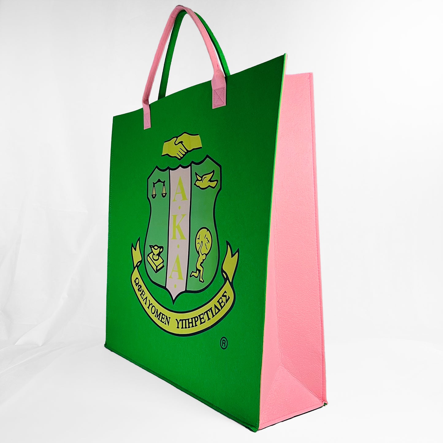 [NEW] AKA® Coat of Arms Felt Bag [Mega 24” x 24” x 6”]