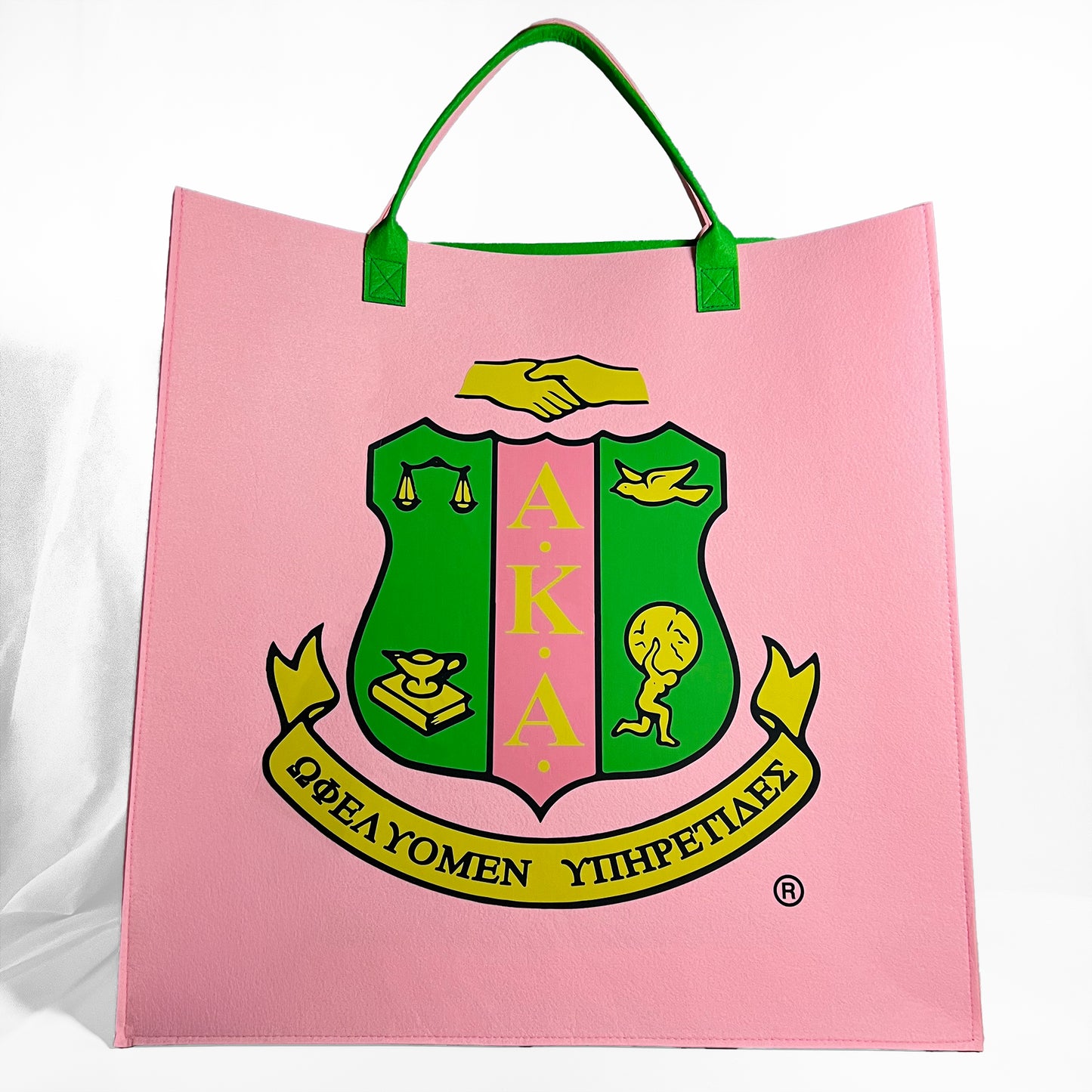 [NEW] AKA® Coat of Arms Felt Bag [Mega 24” x 24” x 6”]