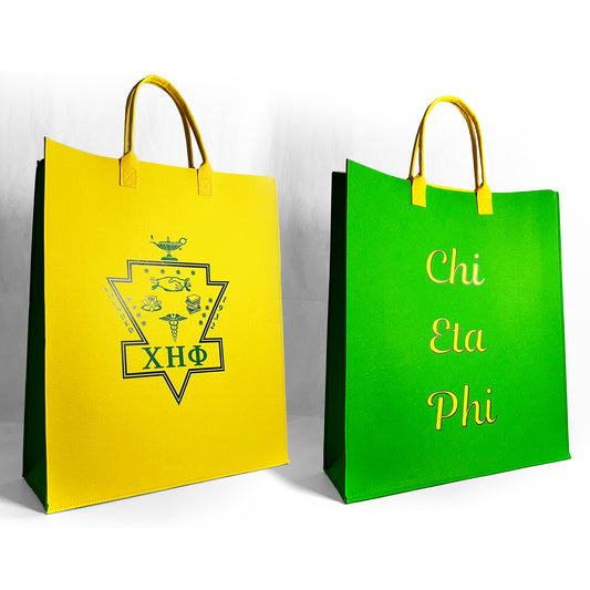ΧΗΦ Emblem + Chi Eta Phi | Dual Logo Reusable Felt Bags