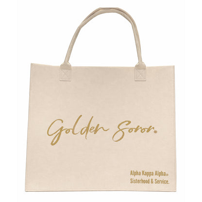AKA® Golden Soror Felt Bag [Maxi 20”x 18”x 6”]