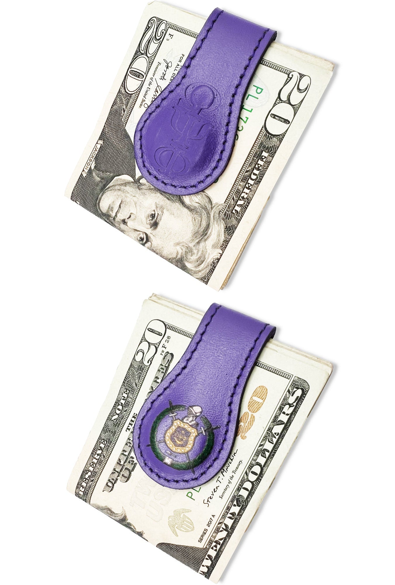 ΩΨΦ® Magnetic Money Clip | Cowhide Leather