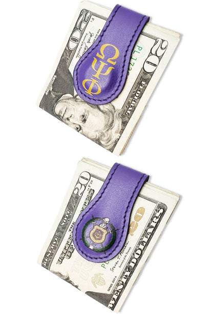 ΩΨΦ® Magnetic Money Clip | Cowhide Leather