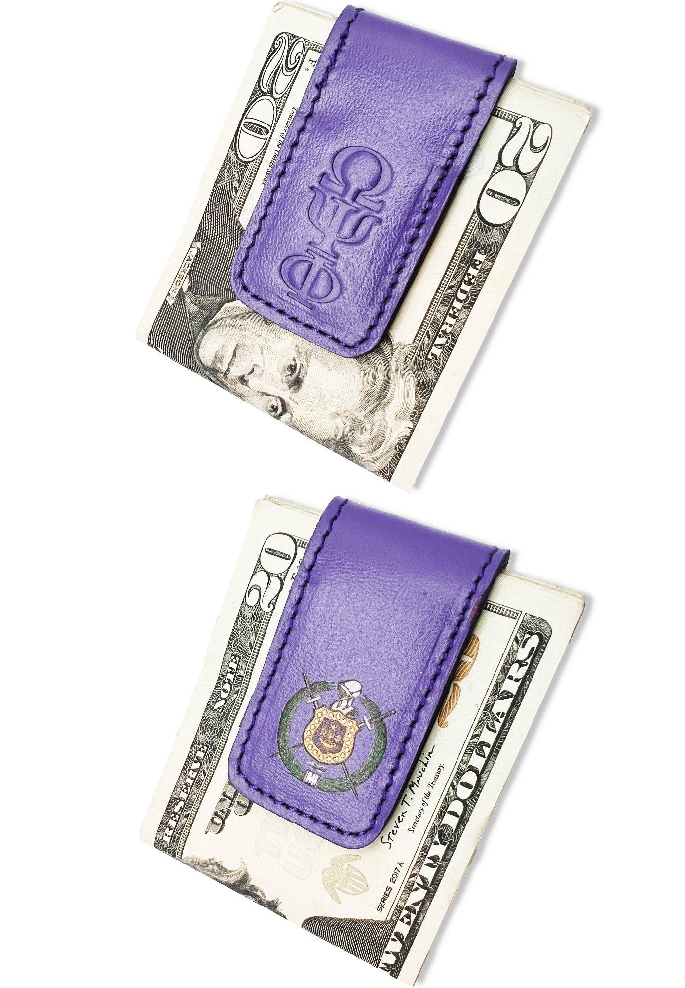 ΩΨΦ® Magnetic Money Clip | Cowhide Leather