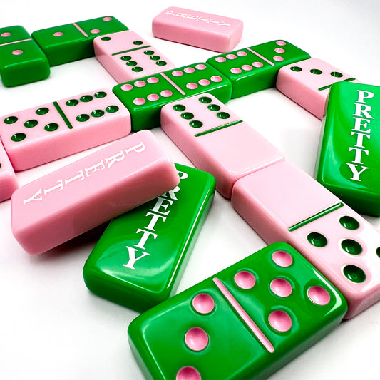 Pretty Double-Six Dominoes Set