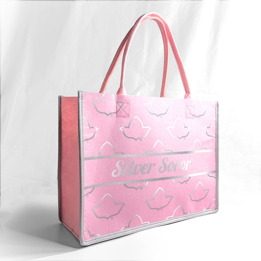 Silver Soror® + Ivy® Felt Bag | Mini [15.5" x 11.5" x 6"]