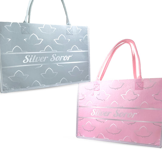 Silver Soror® + Ivy® Felt Bag | Mini [15.5" x 11.5" x 6"]