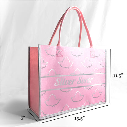 Silver Soror® + Ivy® Felt Bag | Mini [15.5" x 11.5" x 6.0"]