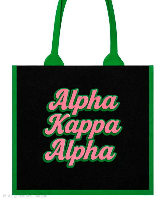 [Pre -Order] Alpha Kappa Alpha Blk Tote