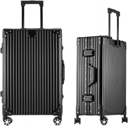 Checked Metal Luggage | 24"