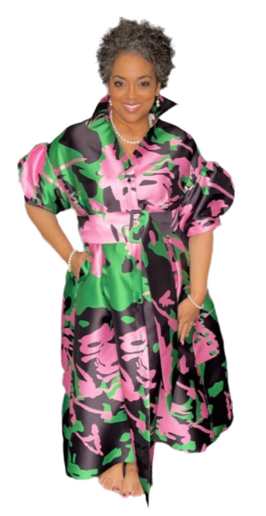Phylicia Pretty Camouflage Maxi Duster Dress