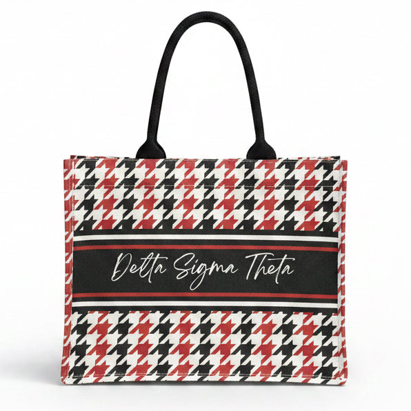 Delta Sigma Theta® Houndstooth Tote [Canvas]