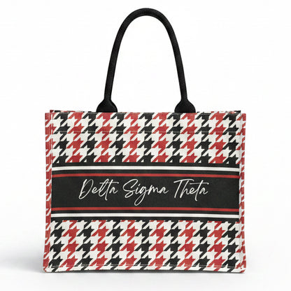 Delta Sigma Theta® Houndstooth Tote [Canvas]