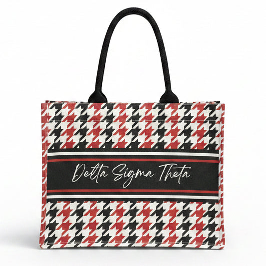 Delta Sigma Theta® Houndstooth Tote [Canvas]