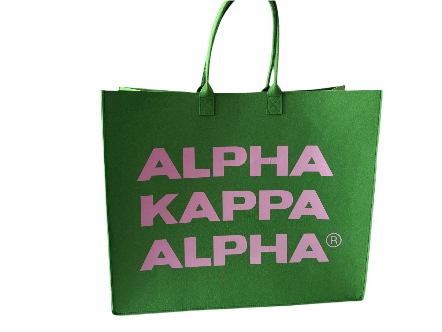 [Pre-Order] Reusable AKA® Felt Shopping Bags | Alpha Kappa Alpha® Green Block