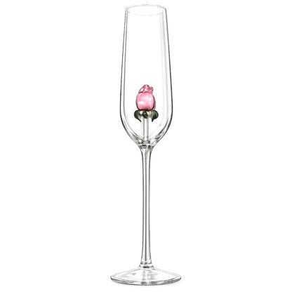 Pink Tea Rose Glassware