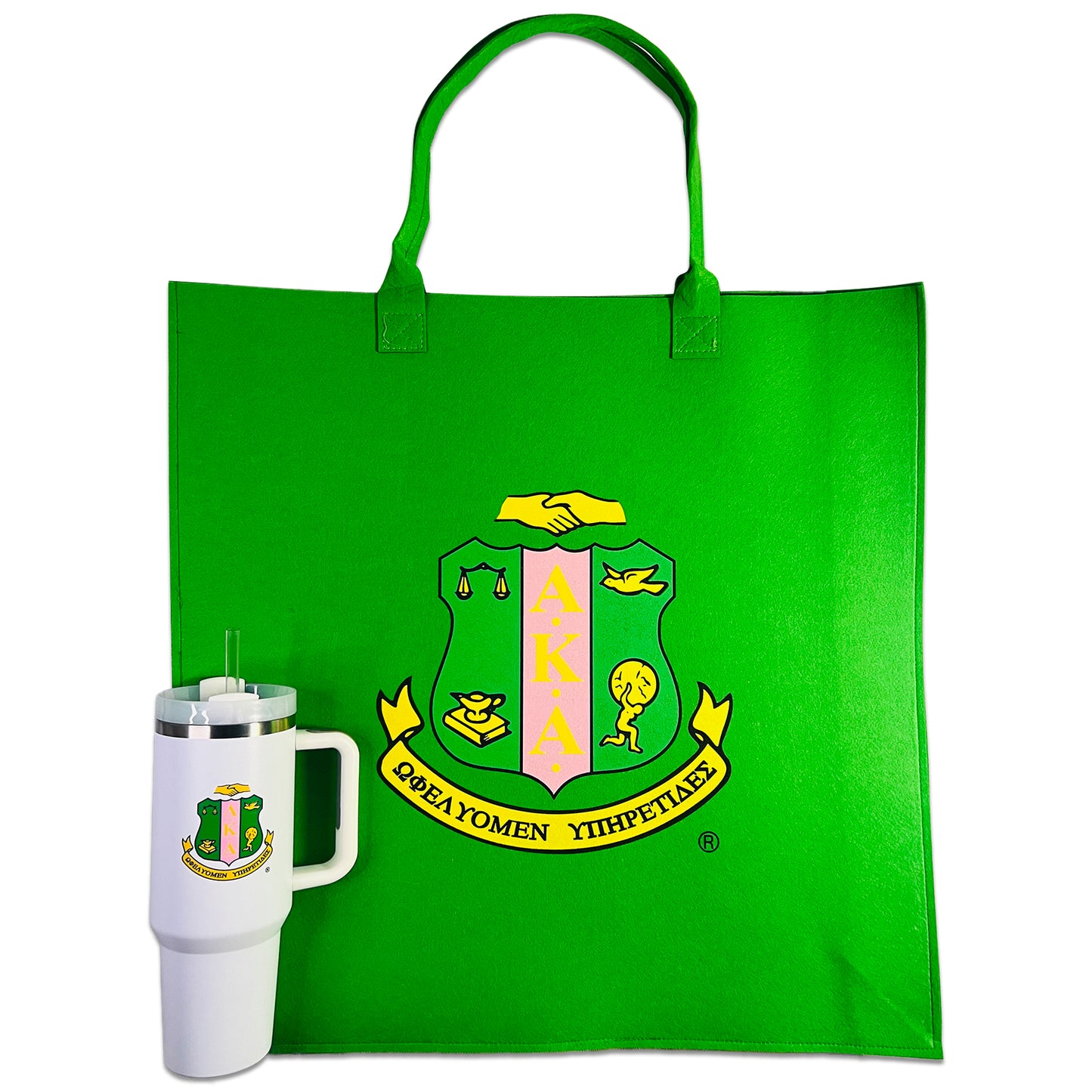 Reusable AKA® Felt Shopping Bags | Coat of Arms