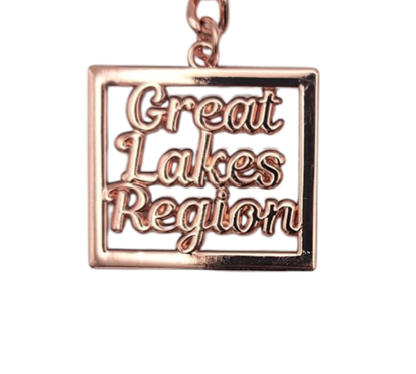 Great Lakes Region Keychain | Purse Charm | [Metal]