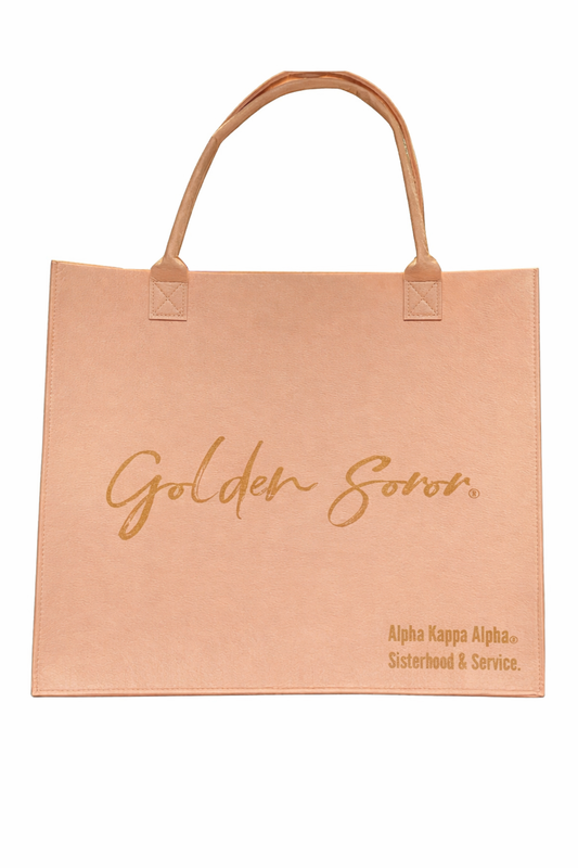 AKA® Golden Soror Felt Bag [Maxi 20”x 18”x 6”]