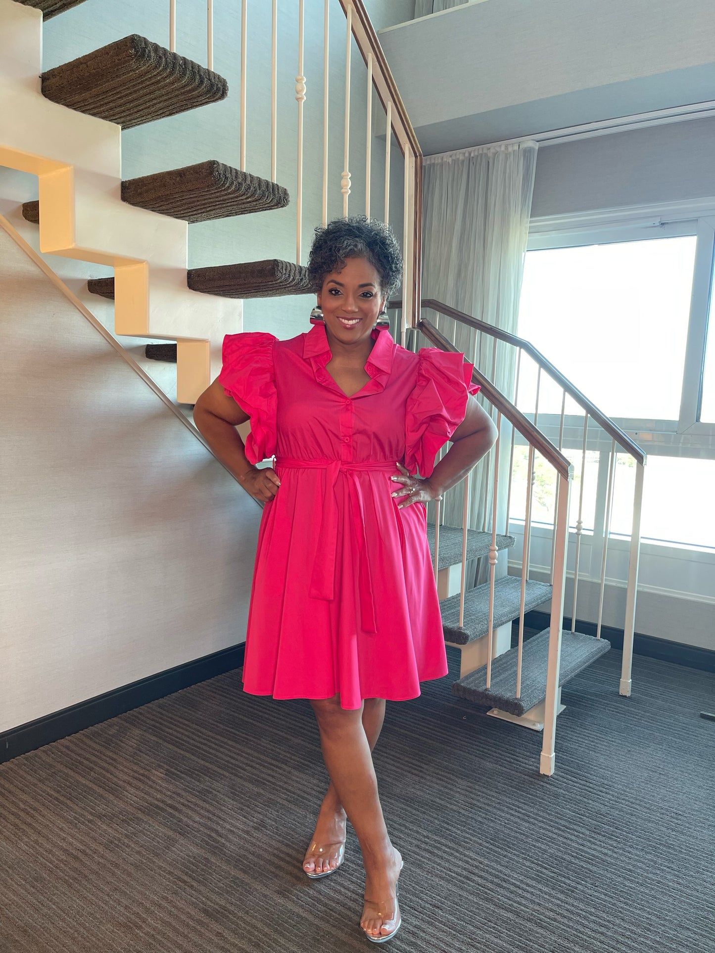 Pink Midi Dress
