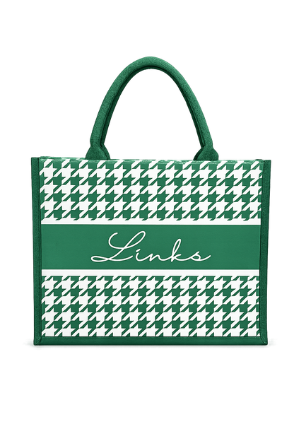 Links Houndstooth Canvas Tote (Two Options)